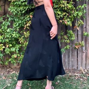 Black Silk Maxi Skirt
